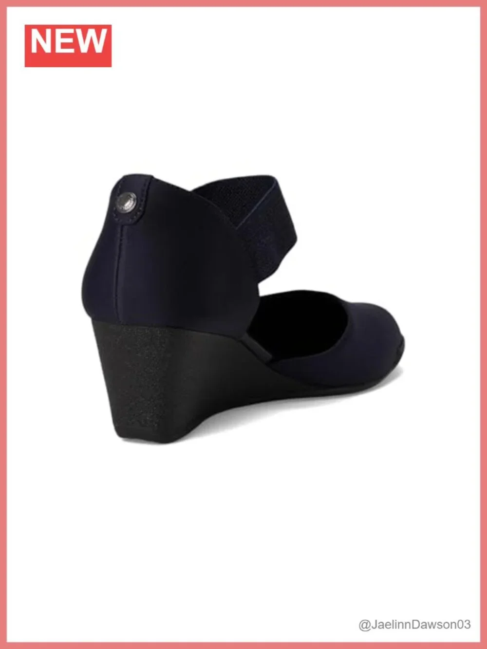 Anne Klein Women's Tiffany Wedge Sandals Stretch Fabric Rounded Toe Pull-On